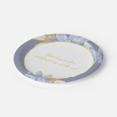 ダスティパープルフローラ水結婚色の ペーパープレート (アングル)