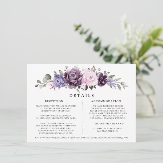 ダスティパープルフローラ結婚ズ詳細 エンクロージャーカード (スタンド正面)