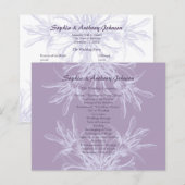 ダスティパープルフローラ結婚式 プログラム (正面/裏面)