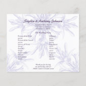 ダスティパープルフローラ結婚式 プログラム (裏面)