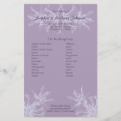 ダスティパープルフローラ結婚式 プログラム (裏面)