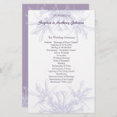 ダスティパープルフローラ結婚式 プログラム (正面/裏面)