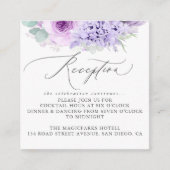 ダスティパープルフローラ結婚披露宴 エンクロージャーカード (正面)