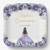 ダスティパープルプリンセスフローラキンセアニラ ペーパープレート (正面)