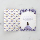 ダスティパープルプリンセスフローラハッピーバースデー カード (内部)