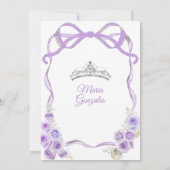 ダスティパープルボウプリンセスシルバークラウンキンセアニラ 招待状 (裏面)