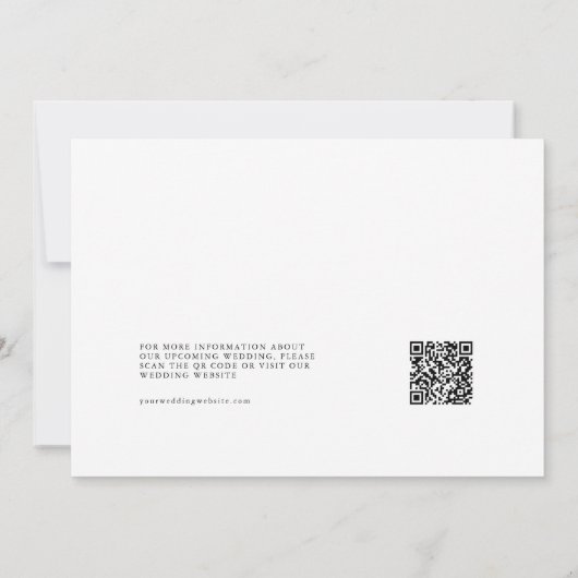 ダスティパープルボホアーチフォトQRコード日付を保存 招待状 (裏面)