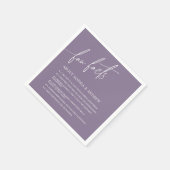 ダスティパープルミニマルおもしろいファクト結婚ズ・ナプキン スタンダードカクテルナプキン (角)