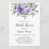 ダスティパープルユーカリプタスボタニカルブライダルシャワー 招待状 (正面)