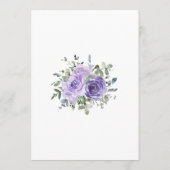 ダスティパープルユーカリ植物学結婚の セーブザデート (裏面)