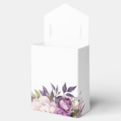 ダスティパープルラベンダーフローラボホモノグラム結婚ズ フェイバーボックス (オープン)
