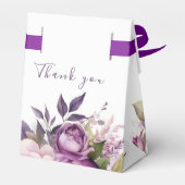 ダスティパープルラベンダーフローラボホモノグラム結婚ズ フェイバーボックス (裏面サイド)