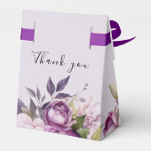 ダスティパープルラベンダーフローラボホモノグラム結婚ズ フェイバーボックス (裏面サイド)