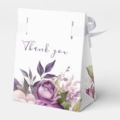 ダスティパープルラベンダーフローラボホモノグラム結婚ズ フェイバーボックス (裏面サイド)