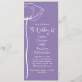 ダスティパープル白フローラスシンプルト結婚 プログラム (正面)