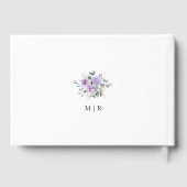 ダスティパープル素朴フローラ結婚ズゲストブック ゲストブック (裏面)