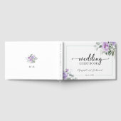 ダスティパープル素朴フローラ結婚ズゲストブック ゲストブック (全面)