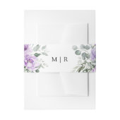 ダスティパープル素朴フローラ結婚ズ 招待状ベリーバンド (正面例)