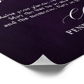 ダスティパープル結婚のオープンバー標識 ポスター (角)