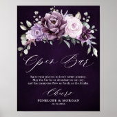 ダスティパープル結婚のオープンバー標識 ポスター (正面)