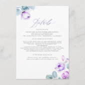 ダスティパープル結婚フローラ詳細 エンクロージャーカード (正面)