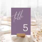 ダスティパープル結婚ミニマリストのテーブル番号 テーブルナンバー