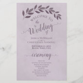 ダスティパープル葉ズ予算結婚式 プログラム (正面)