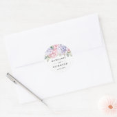 ダスティパープル赤面ピンクアジサイ結婚ズ ラウンドシール (封筒)
