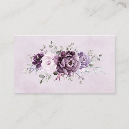 ダスティパープル開花ウェディングレセプション エンクロージャーカード (裏面)