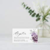 ダスティパープル開花ウェディングレセプション エンクロージャーカード (スタンド正面)