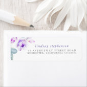 ダスティパープル開花エレガント水彩 ラベル (インサイチュ)