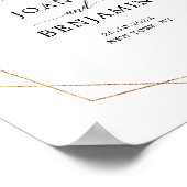 ダスティパープル開花ジオメト結婚リの歓迎 ポスター (角)