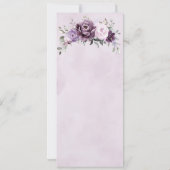 ダスティパープル開花フローラメニューカード 招待状 (裏面)