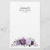 ダスティパープル開花ブライダルシャワーゲーム (裏面)