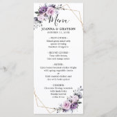 ダスティパープル開花幾何学模様結婚 メニュー (正面)