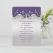 ダスティパープル シルバーの蝶 受付のみ 招待状 (スタンド正面)