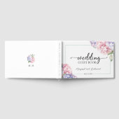 ダスティパープル&ピンクアジサイ結婚ズゲストブック ゲストブック (全面)