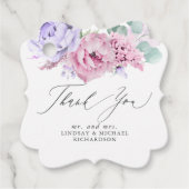 ダスティパープル フローラル エレガント サンクス フェイバータグ (正面)