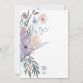 ダスティパープル&ブルーボホフローラブライダルシャワー 招待状 (裏面)