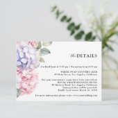 ダスティパープル&赤面ピンクアジサイ結婚ズ詳細 エンクロージャーカード (スタンド正面)