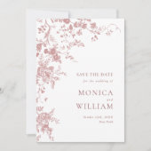 ダスティビクトリアンバラガフランスのーデン結婚フローラ セーブザデート (正面)