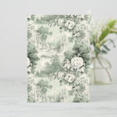 ダスティビクトリアンブルーフランスのトイル写真結婚の写真 招待状 (スタンド正面)