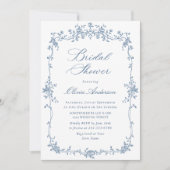 ダスティビクトリアンブ華美ルブライダルシャワーQRコード 招待状 (正面)