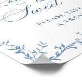 ダスティビクトリアンブ華美ル・ブルー・フローラ・ラブは甘い ポスター (角)