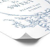 ダスティビクトリアンブ華美ル・ブルー・フローラ・ラブは甘い ポスター (角)