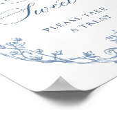 ダスティビクトリアンブ華美ル・ブルー・フローラ・ラブは甘い ポスター (角)