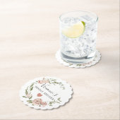 ダスティピかわいらしンクフローラブライダルシャワー ペーパーコースター (インサイチュ)