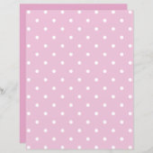 ダスティピかわいらしンク水玉模様スクラップブック紙 (正面/裏面)