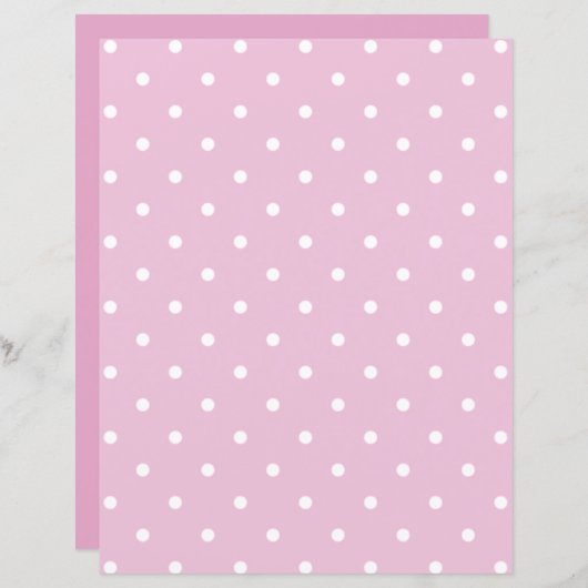 ダスティピかわいらしンク水玉模様スクラップブック紙 (正面/裏面)