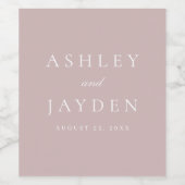 ダスティピエレガントッモダンク結婚ス ワインラベル (シングルラベル)